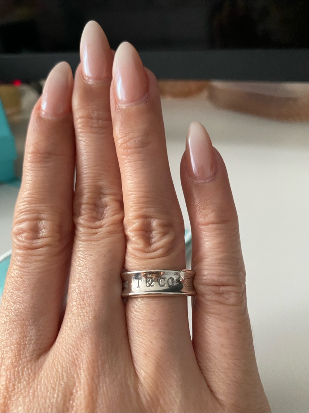 Tiffany & Co Sterling Silver 1837 ring size 7